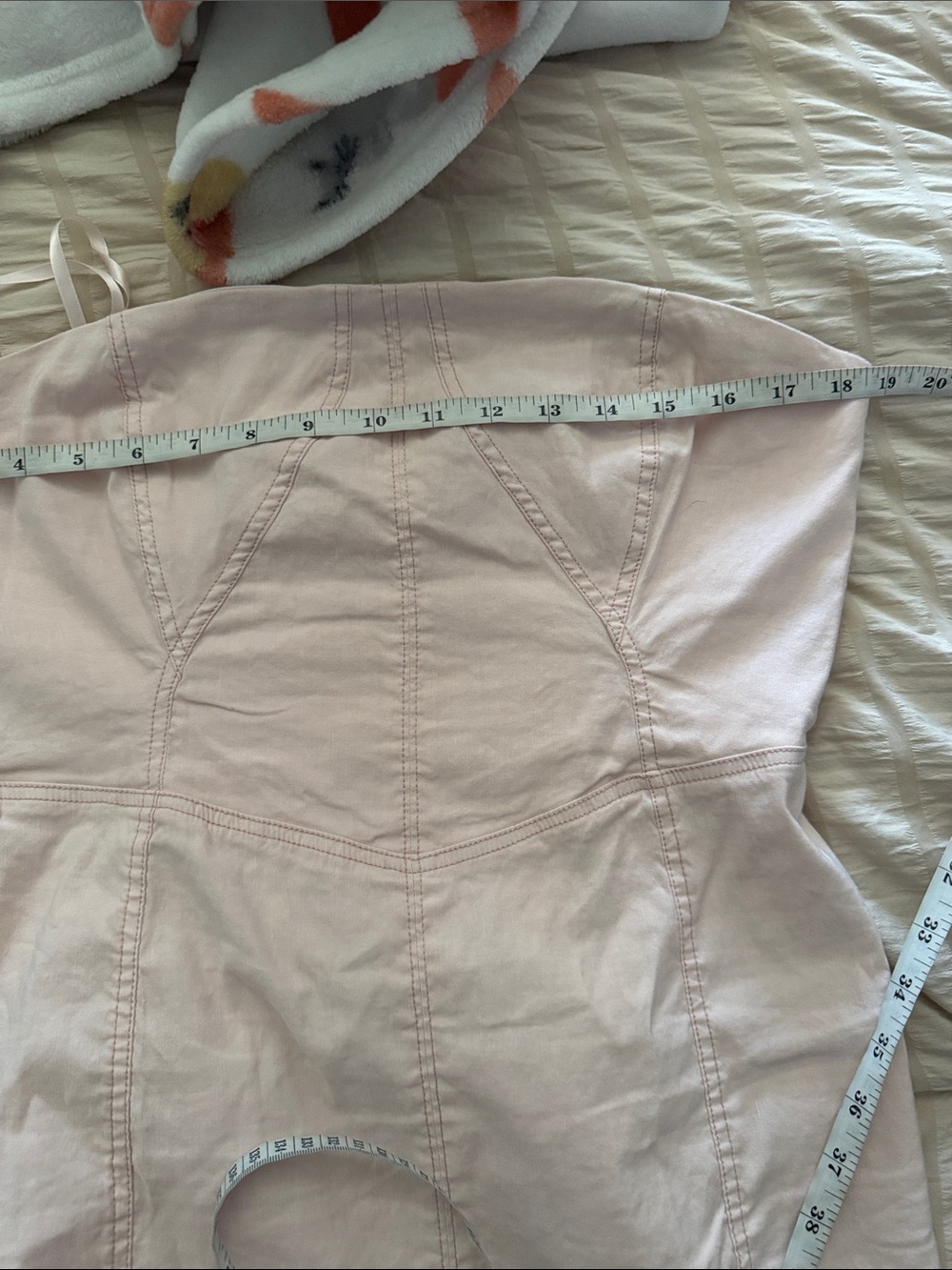 Anthropologie strapless side slit dress large pink - Picture 6 of 7